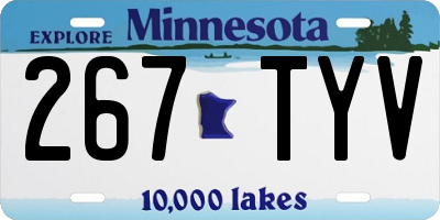 MN license plate 267TYV