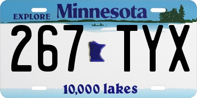 MN license plate 267TYX