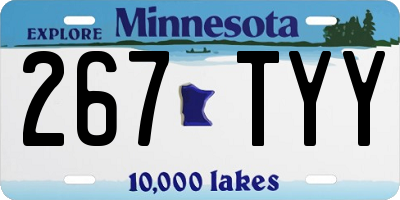 MN license plate 267TYY