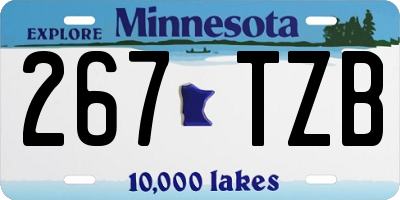 MN license plate 267TZB