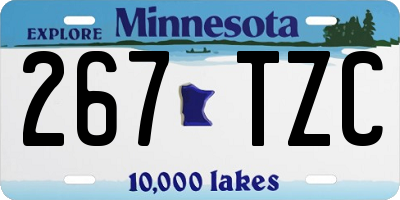 MN license plate 267TZC