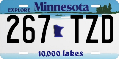 MN license plate 267TZD