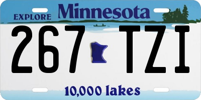 MN license plate 267TZI