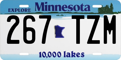 MN license plate 267TZM