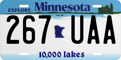 MN license plate 267UAA