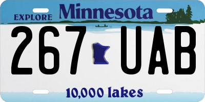 MN license plate 267UAB
