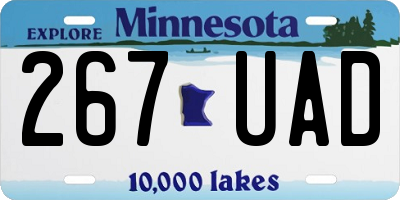 MN license plate 267UAD