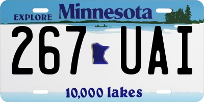 MN license plate 267UAI