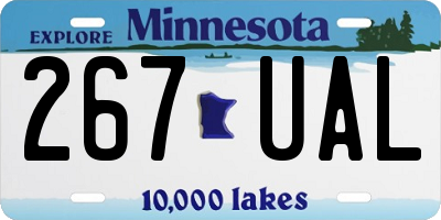 MN license plate 267UAL