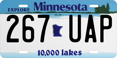 MN license plate 267UAP