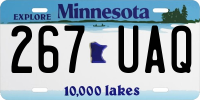 MN license plate 267UAQ