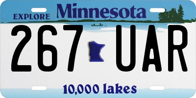 MN license plate 267UAR