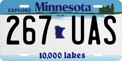 MN license plate 267UAS