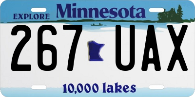 MN license plate 267UAX
