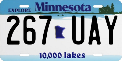 MN license plate 267UAY
