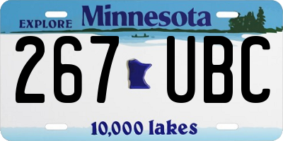 MN license plate 267UBC