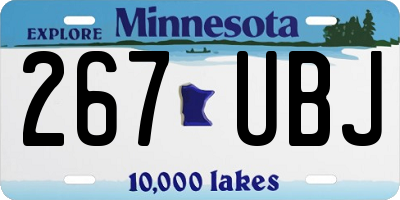 MN license plate 267UBJ