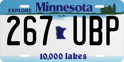 MN license plate 267UBP