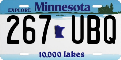 MN license plate 267UBQ