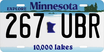 MN license plate 267UBR