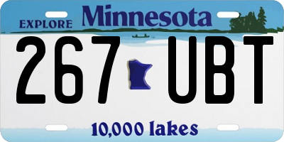 MN license plate 267UBT