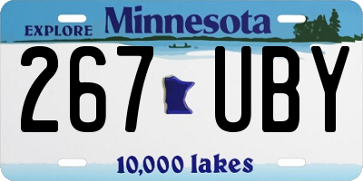 MN license plate 267UBY
