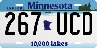 MN license plate 267UCD