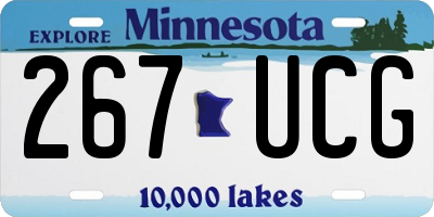 MN license plate 267UCG