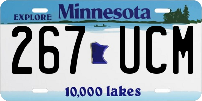 MN license plate 267UCM