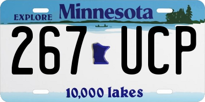 MN license plate 267UCP