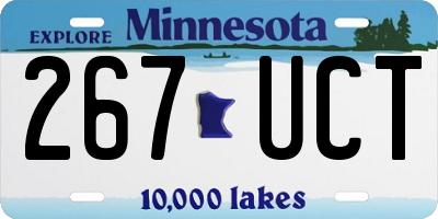 MN license plate 267UCT