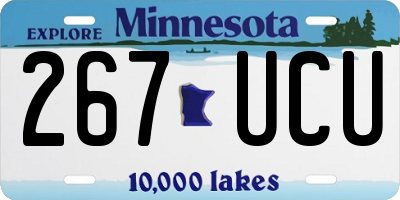 MN license plate 267UCU