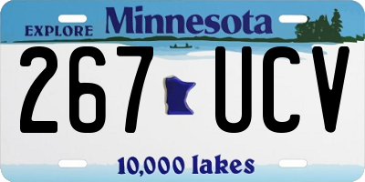 MN license plate 267UCV