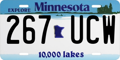 MN license plate 267UCW