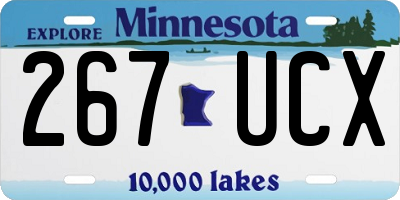 MN license plate 267UCX