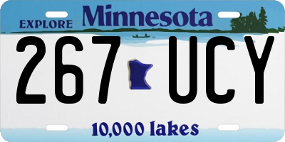 MN license plate 267UCY