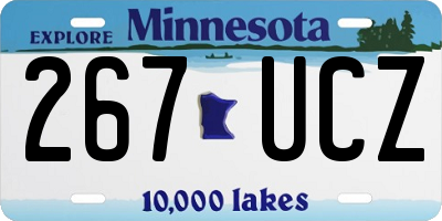 MN license plate 267UCZ