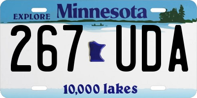MN license plate 267UDA