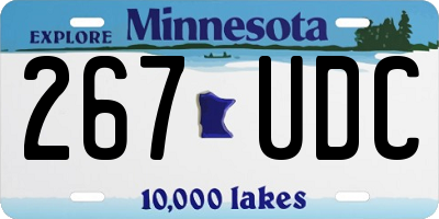 MN license plate 267UDC