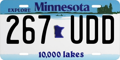 MN license plate 267UDD