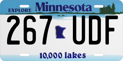 MN license plate 267UDF
