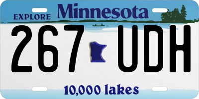 MN license plate 267UDH
