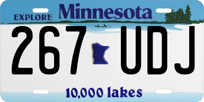 MN license plate 267UDJ