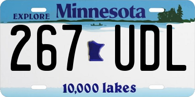 MN license plate 267UDL