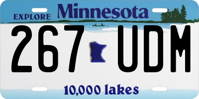 MN license plate 267UDM