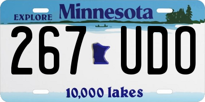 MN license plate 267UDO