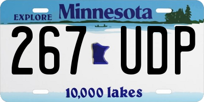 MN license plate 267UDP