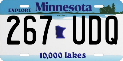 MN license plate 267UDQ