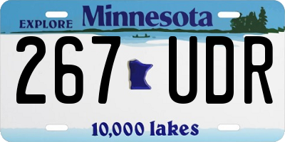 MN license plate 267UDR