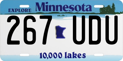 MN license plate 267UDU